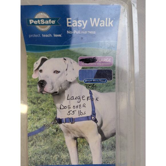 Easy Walk Dog Harness Large Blue No Pull Front Lead Training Martingale Loop - Picture 3 of 5